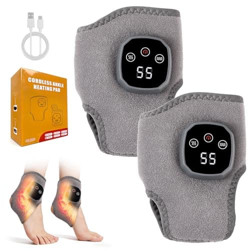 Image of Foot Massager, Triple Therapy Foot Massager, Electric Feet Massager with 4-Level Heat &3 Vibration Mode, LCD Display, Rechargeable Ankle Massage for Pain and Circulation, Heel, Sole, Arch