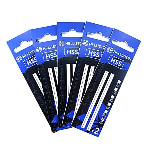 Image of HSS Planer blades compatible with Bosch GHO 16-82, GHO 26-82 D WITHOUT PLASTIC, 82mm (5 sets = 10 reversible planer knives)