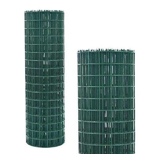 Image of No Rust Mesh 90cm X 10m PVC Coated Wire Fencing Hot Dipped Galvanised Wire Fencing Decorative Fence Mesh Green Wire Mesh Animal Farm Garden Protective Border Fence Vegetables Garden Fruits Enclosure