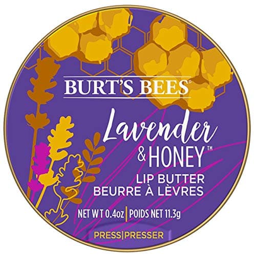Image of Burt’S Bees 100% Natural Origin Moisturising Lip Butter with Lavender and Honey, 1 Tin 11.3 g