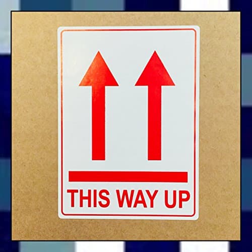 Image of Adpac Parcel Labels This Way Up 108x79mm on Roll Diameter 210mm Ref SG108TH [500 Labels]