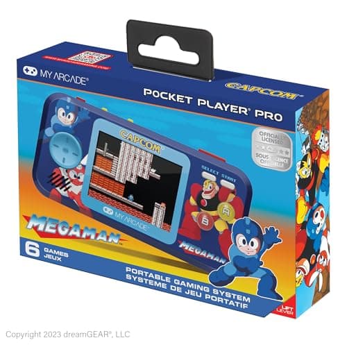 Image of My Arcade Mega Man Pocket Player Pro Handheld Portable Gaming System (6 GAMES IN 1)