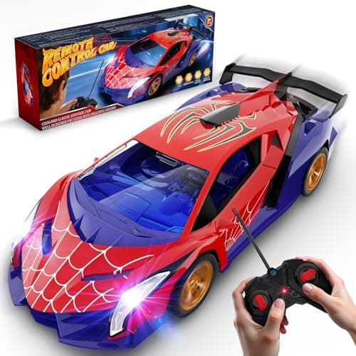 Image of Mirthigig Remote Control Car 1:18 with Flash Lights, 2.4GHz Drift RC Cars, Boys Toys Gifts Games Birthday Present for 3 4 5 6 7 8 9 10 Year Old Boys Kids Toys Age 3-12