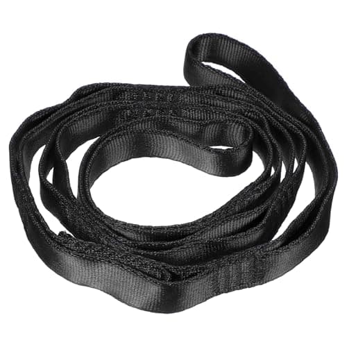 Image of PATIKIL 22KN Adjustable Daisy Chain Yoga Extend Belt 1.1M, Nylon Sling Straps for Home Workout Exercise Pilates Gymnastics, Black