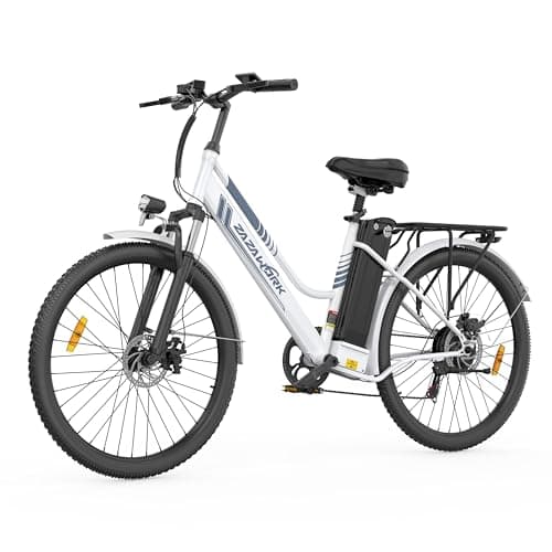 Image of Electric Bike for Adults, 250W Rear Motor Electric Bicycle with 36V 20AH Battery, 80-120km Long Range, 7-Speed & 3 Riding Modes, 25km/h Electric Hybrid Bike for Men Women City Commute (c26pro White)