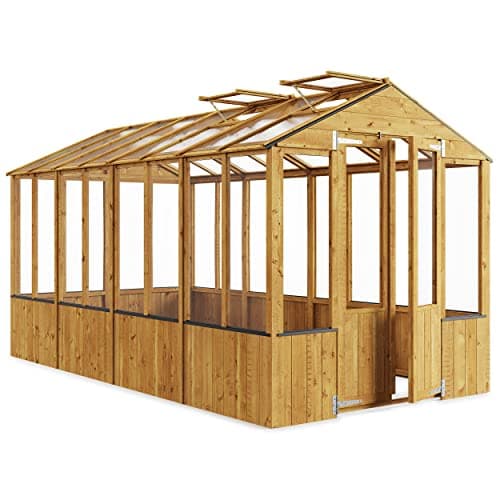 Image of BillyOh Greenhouse Wooden Frame with Air Vent | Clear Wall Glazing | Cold Frame | Garden Plants | Outdoor Storage Shed Lincoln Green House (12 x 6)