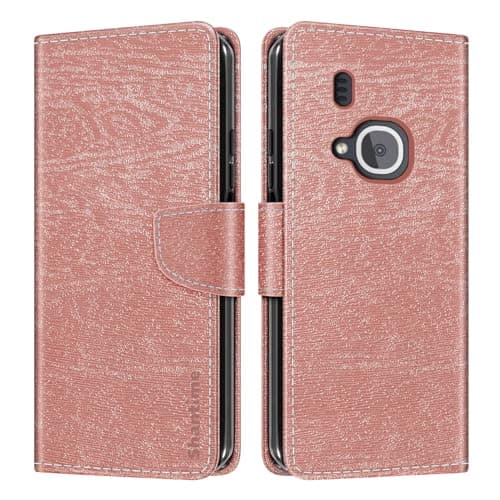 Image of Shantime Leather Wallet Case Compatible with Nokia 3310 2017, Colorful Flip Cover with Card Holders Magnetic Closure Full Protection Shell(Rose Gold)