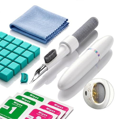 Image of Technaxx In-Ear Headphones & Smartphone Cleaning Kit TX-333 – 3-in-1 Cleaning Pen with Metal Tip & Brush – Cleaning Putty & Microfibre Cloth – For Phones, Earbuds, Speakers & Ports
