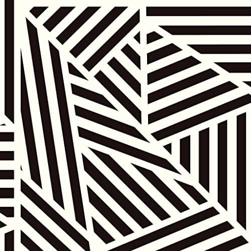 Image of Arthouse Zebra Geometric Print Wallpaper, Monochrome Black & White, Striking Geo Palette, Modern Feature, 910004