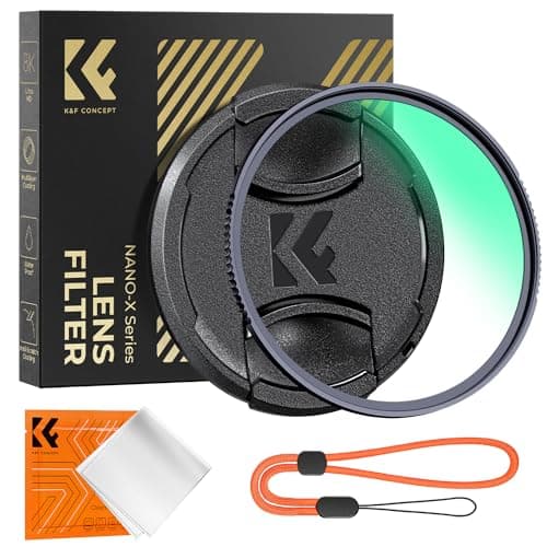 Image of K&F CONCEPT 82MM UV Filter - HD Ultraviolet Filters Scratch-resistant Lens Protector Protection Filters with Lens Cap Cleaning Cloth for DSLR Cameras (Nano-X Series)