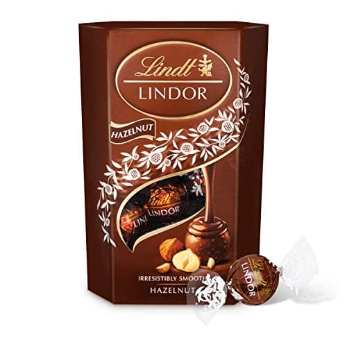 Image of Lindt Lindor Hazelnut Chocolate Truffles Box, Chocolate Balls with a Smooth Melting Filling, 16 Balls, 200 g, Pack of 2