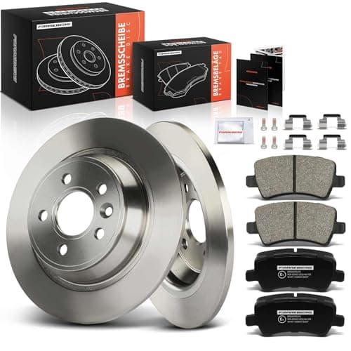 Image of Frankberg Brake Kit incl. 2x Brake Disc + 4x Brake Pad Rear Compatible with Galaxy WA6 S-Max WA6 V60 I 155 V70 III 135 Replace# MEE1GJ2A315BB