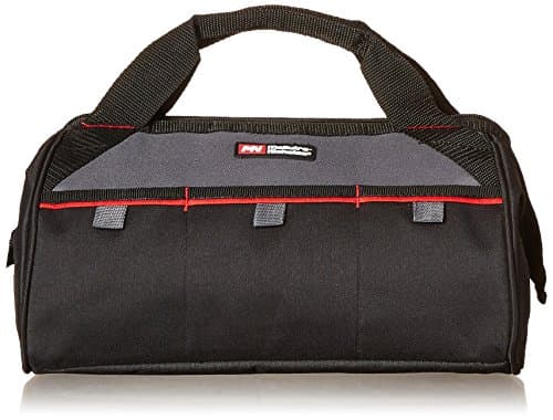 Image of McGuire-Nicholas 13" Tool Bag | Multi Outer Pocket Soft Sided Tool Bag | Black/Silver - 20013