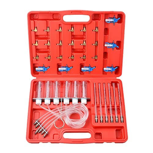 Image of Zoomtools 6 Cylinder Diesel Leak Off Test Kit Common Rail Tester, Diesel Injector Flow Meter Adaptor Set with 24 Adapters, Fuel Pressure Set Injector Tester Tool Kit