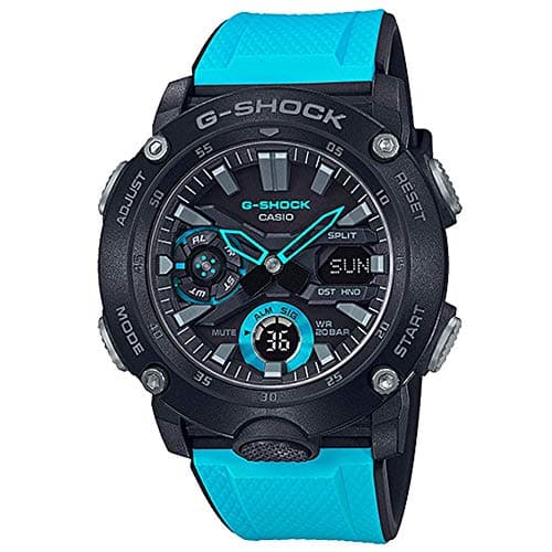 Image of Men's Casio G-Shock Carbon Core Blue Resin Band Watch GA2000-1A2