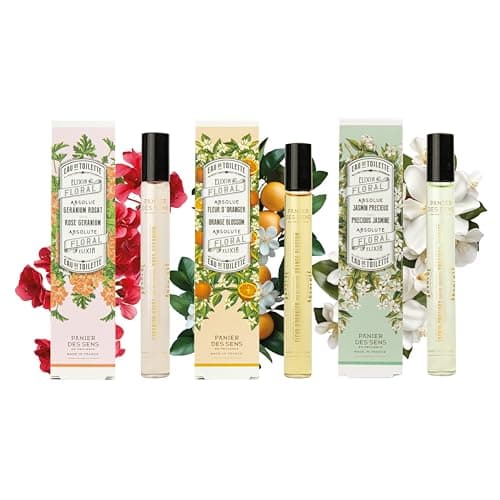 Image of Panier des Sens - Eau de Toilette - Orange Blossom Perfume for Women - Floral Fragrance - Long Lasting, Natural Perfume - Hair & Body - Vegan Friendly - 50mL (Roll-on Set)