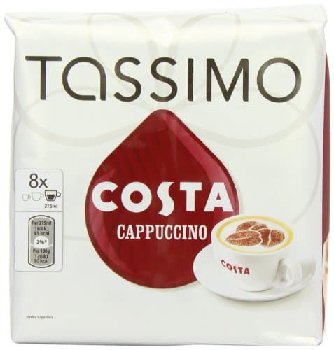 Image of TASSIMO Costa Cappuccino 16 T DISCs, (Large Cup Size) 8 Servings