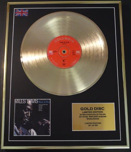 Image of MILES DAVIS/LTD. EDITION CD GOLD DISC/RECORD/A KIND OF BLUE