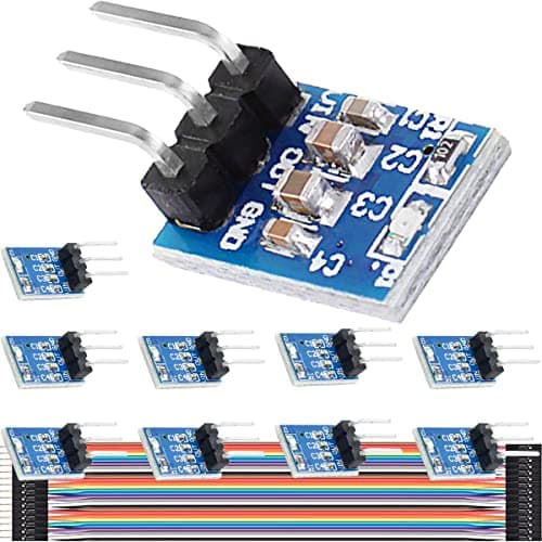 Image of DAOKAI 10PCS AMS1117-3.3 Step Down Power Voltage Regulator Module DC 4.75V-12V to 3.3V Power Board LDO 800mA 3Pin with Cable