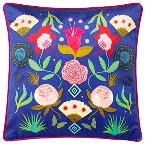 Image of Kate Merritt Fiesta Folk Cushion Cover,Multicolour,43 x 43cm