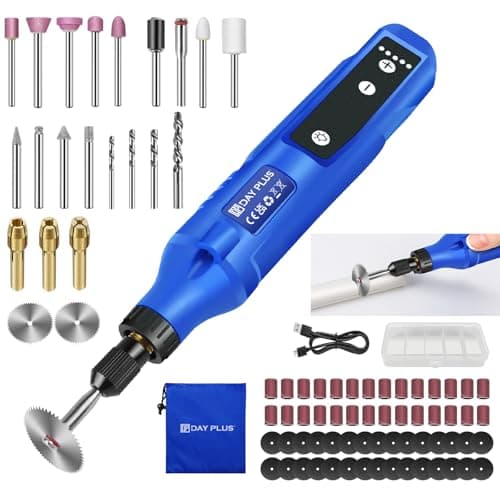 Image of Cordless Rotary Tool Rechargeable with 1.5 Ah Li-ion Battery, 5-Speed 3000-18000 RPM, USB Charging, 80 Accessories, Multi Tool for Sanding, Polishing, Drilling, Etching, Engraving, DIY Crafts
