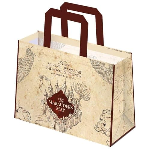 Image of Harry Potter Marauders Map Tote (One Size) (Beige/Red)