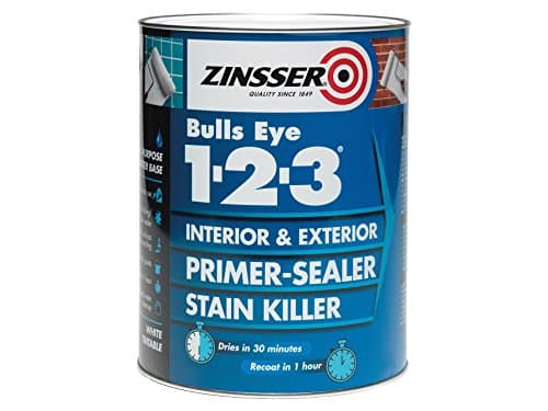 Image of Zinsser Bulls Eye 1-2-3 Primer-Sealer & Stain Killer 2.5 litre Ready Mixed Colour - White