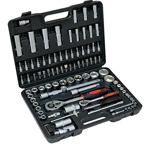 Image of Walgreen 94pc 1/4" & 1/2 Drive Socket Ratchet Wrench Set External Screwdriver Torx Ratchet Quick Release Spanner 1/2" 1/4" Driver Bit Set with Case Garage Repair Tool