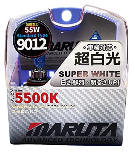 Image of MARUTA® 9012 55W (HIR2) 12 V 5500K, Super White Series Xenon Gas Filled Headlight Bulbs (E4) With Advanced Technology