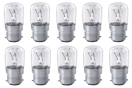 Image of Luxsa Lighting Pack of 10 Pygmy 15w bc B22 Clear Sign Appliance Sewing Fridge Freezer Lava Lamp 60 Lumen 2800k Glass Warm White Bayonet Cap