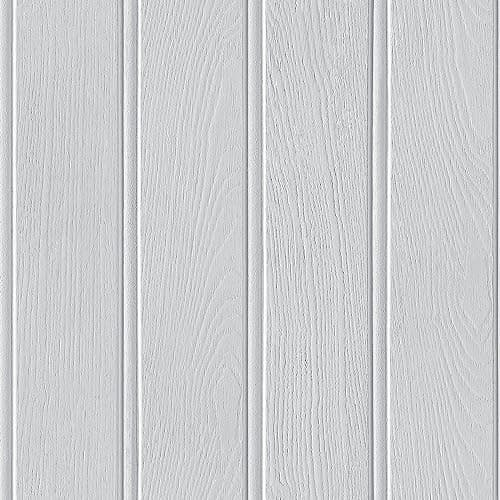 Image of SOPHIE LAURENCE Grey Wallpaper 3D Effect Realistic Wood Panelling Slat Wooden Effect Wallpaper Roll 53cm x 10m