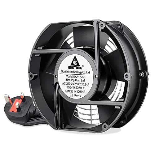 Image of GDSTIME AC 17251 172mm x 150mm x 51mm 220V 230V 240V Duall Ball Bearing Axial AC Cooling Fan for Computer Server Rack DIY Cooling Ventilation Exhaust Big Airflow