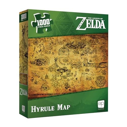 Image of USAopoly | Zelda Hyrule Map 1000-Piece Jigsaw Puzzle | Ages 14+ | 1+ Players