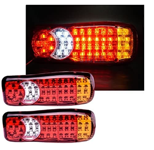 Image of Other 2 X 12v 46 Leds Led Multifunction Stop Reverse Indicator Fog Rear Tail Lights For Truck Trailer Lorry Chassis Tipper Caravan Motorhomes Camper