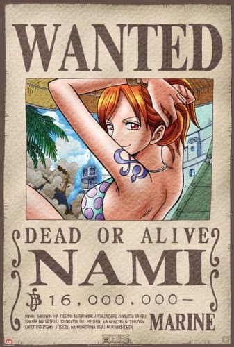 Image of ABYstyle ONE PIECE Poster Wanted Nami (52X35)