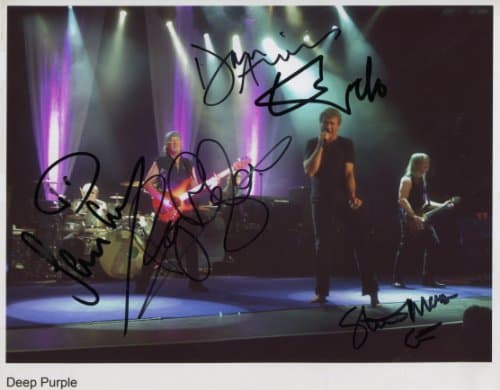 Image of Deep Purple FULLY SIGNED Photo 1st Generation PRINT Ltd 150 + Certificate (1)