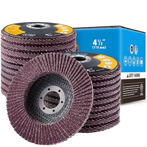 Image of SATC Flap Discs 115mm 20 Pack Grinding Discs 40/60/80/120 Grit for Angle Grinder to Sanding Grinding Metal Wood