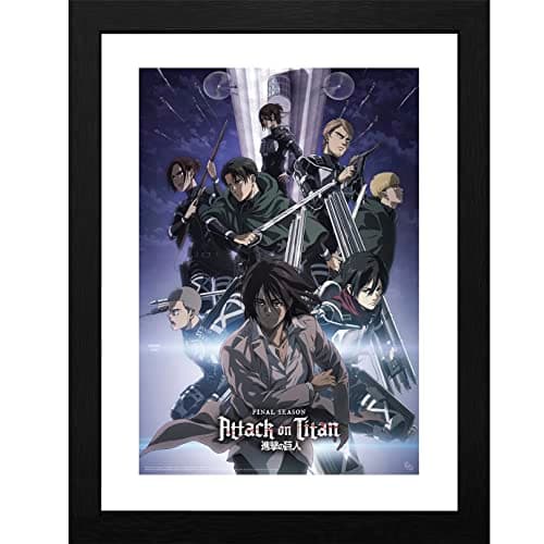 Image of ABYstyle Attack On Titan Season 4 Key Art 2 30 x 40cm Framed Collector Print