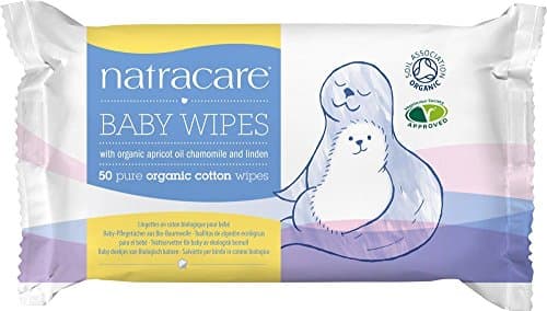 Image of Natracare Organic Cotton Baby Wipes | 50 Wipes x 6 (300 Wipes)
