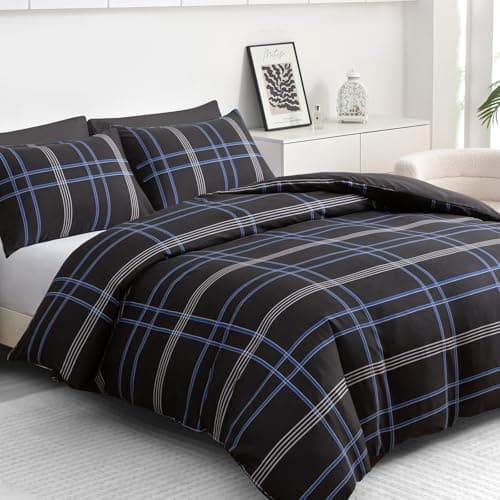 Image of Pamposh Double Duvet Set – Brushed Microfiber Double Duvet Cover - Hypoallergenic Quilt Cover Bedding Sets 3 Pcs With Zipper Closure For All Seasons