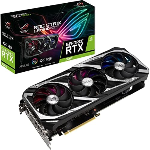 Image of ASUS ROG Strix NVIDIA GeForce RTX 3060 V2 OC Edition Gaming Graphics Card (PCIe 4.0, 12GB GDDR6, HDMI 2.1, DisplayPort 1.4a, Axial-tech Fan Design, 2.7-Slot, Super Alloy Power II, GPU Tweak II)