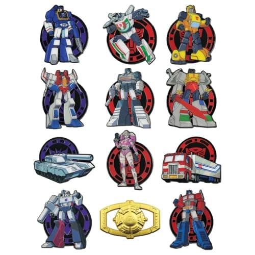Image of Transformers Mystery CDU 12 Pin Badge Set – Complete CDU Case with 12 Blind Boxes – Official Collectible Gift for Fans