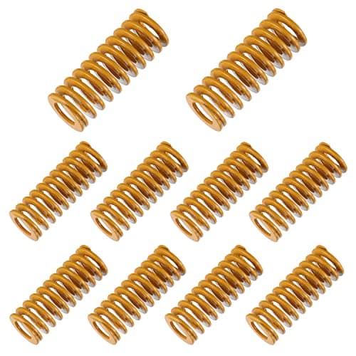 Image of HUAREW 3D Printer Die Spring 8mm OD 20mm Long Light Load Compression Mould Die Spring Yellow Compression Mould Die Spring for The Ender 3s Bed (Pack of 10 Pcs)