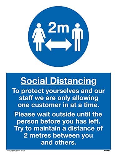 Image of Viking Signs Social Distancing sign - Plastic Semi-rigid 1mm