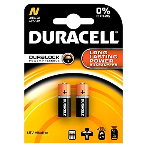 Image of DURACELL Lady Duracell Type N, LR1, 4001, 4901, MX9100, 910A (9100) Alkaline 1.5 Volt 2 Blister Pack