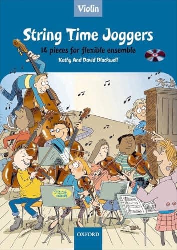Image of String Time Joggers Violin book + CD 14 pieces for flexible ensemble