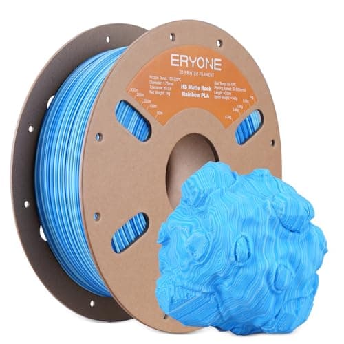 Image of ERYONE High Speed Twist Multicolor Matte PLA Filament 1.75mm +/- 0.03mm, Marble PLA Filament, 1kg(2.2LBS)/Spool, Fast Color Change Matte Rainbow PLA, Arctic Ocean