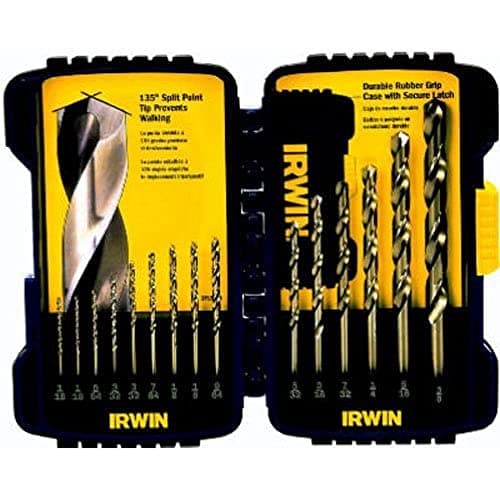 Image of Irwin Tools IRWIN Drill Bit Set, Cobalt Alloy Steel, 15-Piece (316015)