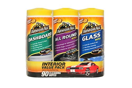 Image of Armor All Car Interior Cleaning Wipes Pack for Dashboard, Glass & All Around Interior, Set of 3 x 30 Wipes (90 Total Wipes)