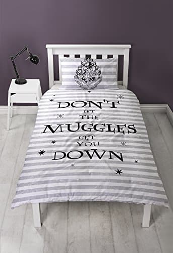 Image of Harry Potter Spell Single Duvet Cover Set | Don’t Let The Muggles Down Design | Two Sided Reversible Design